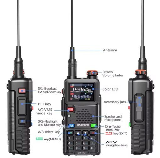 Handy BAOFENG UV5RH PRO, GPS, FRECUENCIMETRO, MULTIBANDA - Imagen 7