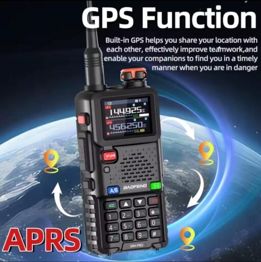 Handy BAOFENG UV5RH PRO, GPS, FRECUENCIMETRO, MULTIBANDA - Imagen 3