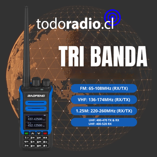 Baofeng Tri Banda BF-H7 PLUS  Frecuencímetro ( 2025)