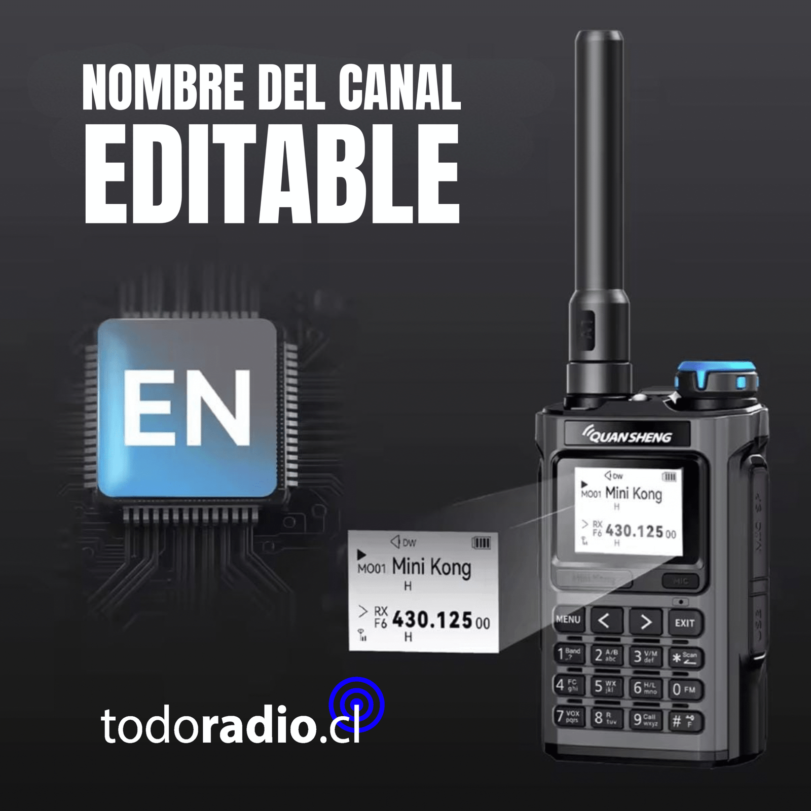 Quansheng K1 Taiko Kong MINI ( Bateria 1400mah) - Imagen 6