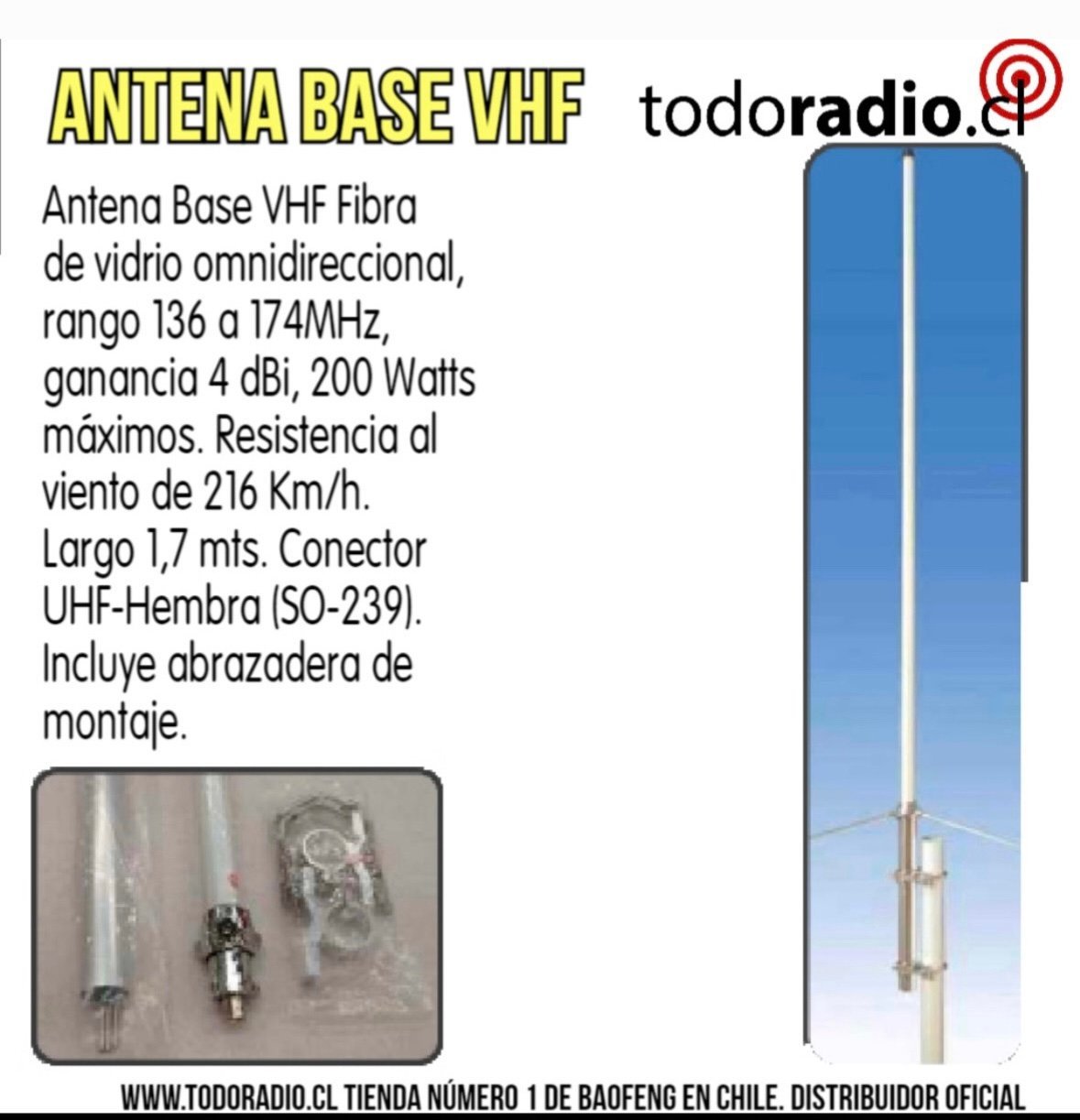 2126B07F-C28D-4B3F-986A-914856D37CF3.jpeg Antena Base VHF - Imagen 1