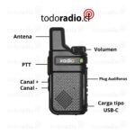 Handy Mini Iradio V2 UHF, 16 Canales. - Imagen 5