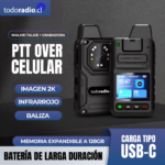 Bodycam 2K + POC 4G SIN LÍMITES DE DISTANCIA